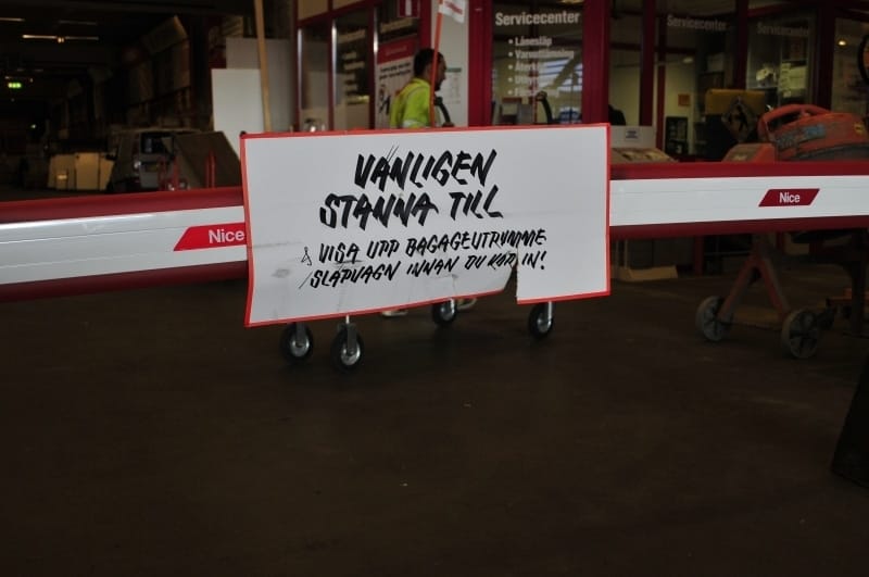 Från Bauhaus drive in-anläggning i Bromma