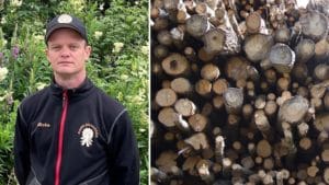 Mikael Kuskmålen ägare till Kavelbrosågen i Vassmolösa.